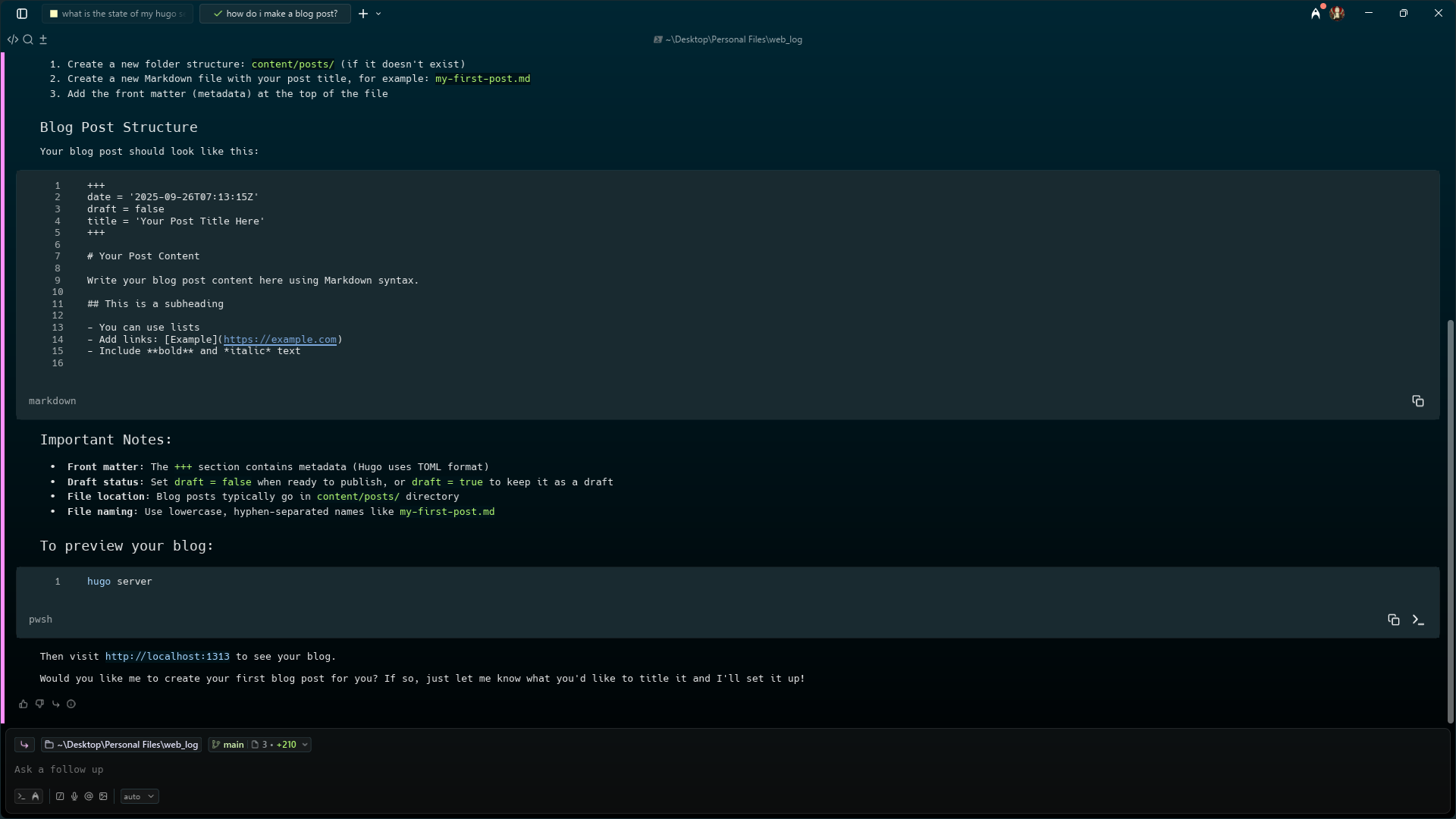 One-click workflow: build, preview, deploy